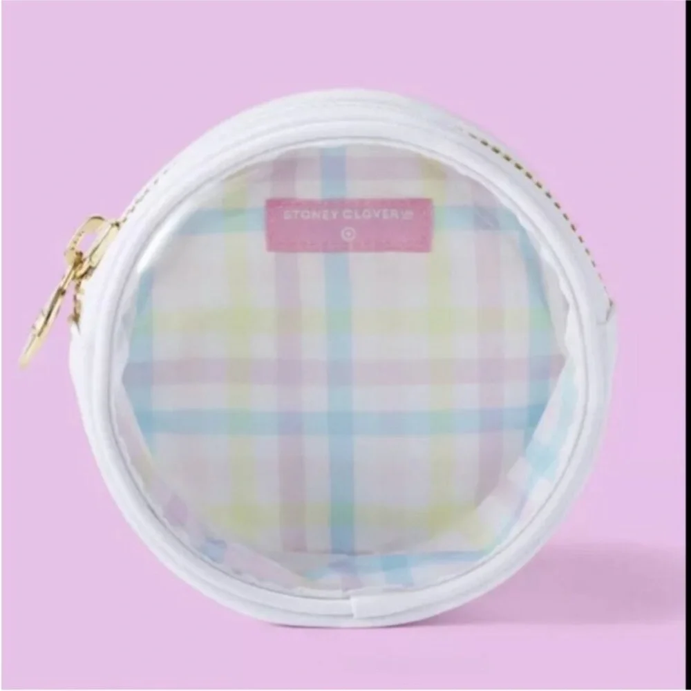 Stoney Clover Lane x Target Clear Front Pouch White Pastel Plaid